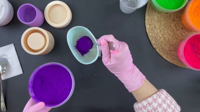 Яркие цвета на обычном гипсе | Обзор на неоновые пигменты смотреть онлайн