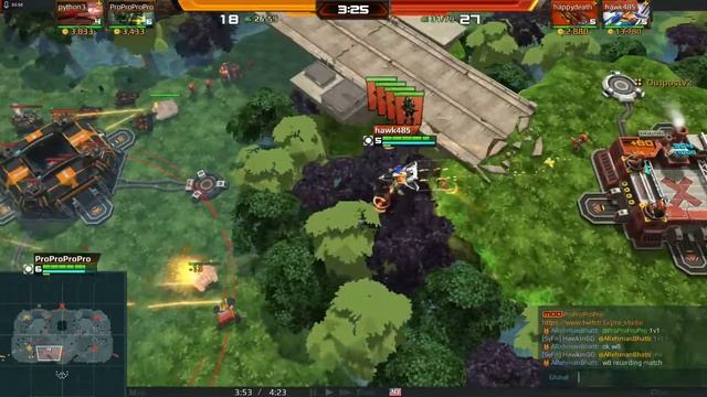 Airmech Strike 2V2 ProProProPro & Python3 VS Happydeath & Hawk485 Map Custom смотреть онлайн