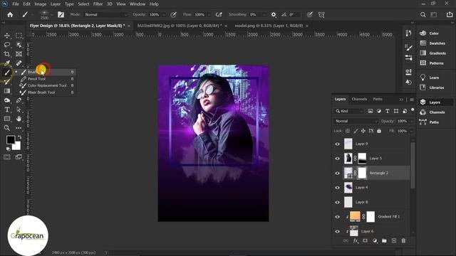 How To Make Professional Flyer Design - Photoshop Cc Tutorial смотреть онлайн