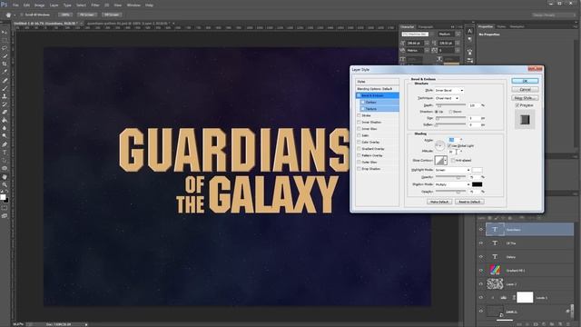 Guardians of the Galaxy Text Effect in Photoshop смотреть онлайн