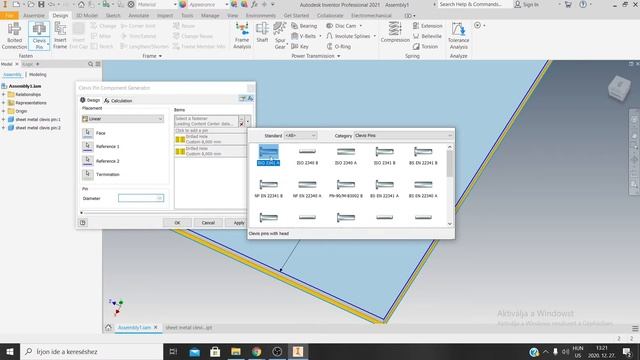 How to create clevis pin in Inventor 2021 смотреть онлайн