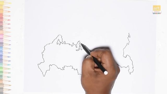 Map Of Russia Outline Drawing | How To Draw Russia Map Outline Sketch Step By Step |Outline Drawing
