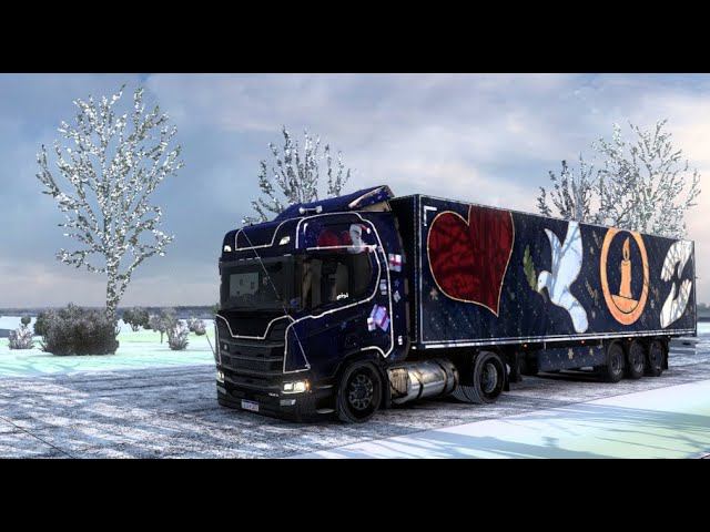 [ETS 2] Scania NG R500 by Redzin with Pack of animated passengers_2022 Christmas Reflections Event смотреть онлайн