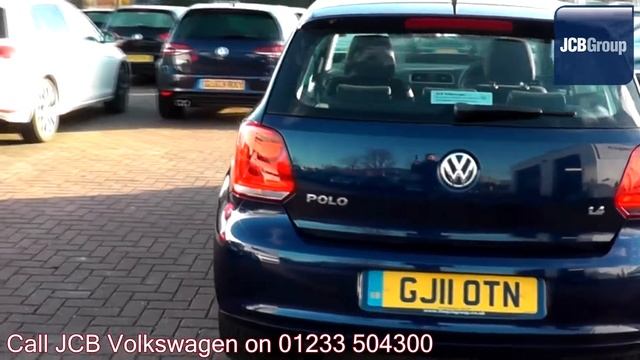 2011 Volkswagen Polo Hatch SE 1.4l Shadow Blue Metallic GJ11OTN for sale at JCB VW Ashford смотреть онлайн
