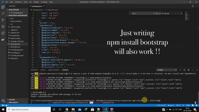 Angular 9 Tutorial - 4 - How to install packages using npm | How to integrate bootstrap смотреть онлайн