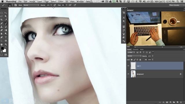 How to Add Skin Texture to a Photo in Photoshop смотреть онлайн