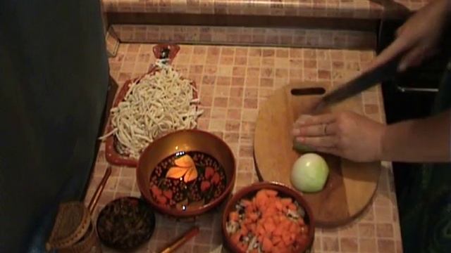 Russian Dish- Chicken And Mushroom Soup With Home-made Noodles
