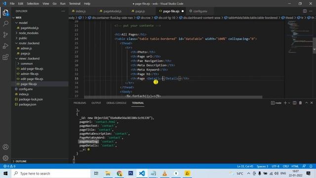 fetch data from database|| Display table Data from Database || Node MongoDB Dynamic Website смотреть онлайн