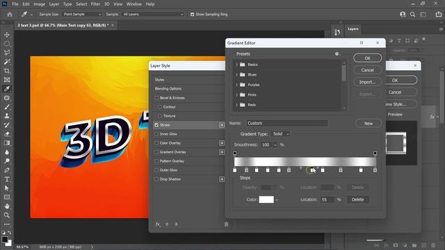 How to Create a Golden 3D Text Effect in Photoshop | One-Click Editable PSD смотреть онлайн