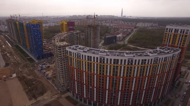 Строительство Комендантского проспекта (от ул. Шаврова до р. Каменка) апрель 2019