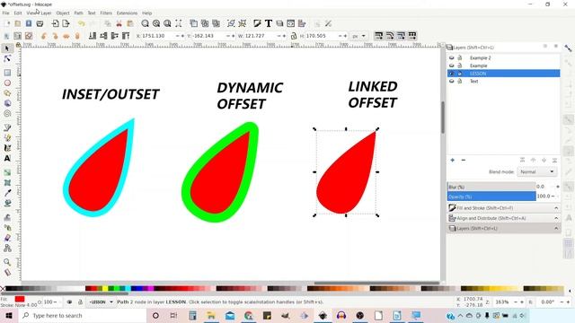Offset Inkscape | Inset - Outset - Dynamic Offset - Linked Offset смотреть онлайн