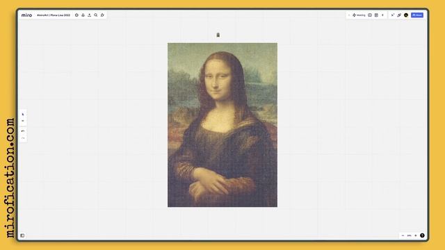 Mona Lisa Artwork NFT created with 60,000 single Shapes on a Miro board | #theFacilitainer смотреть онлайн