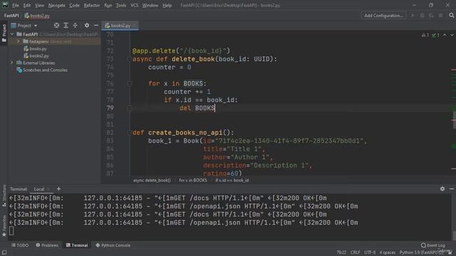 012 FastAPI Project Delete Request Books 2 Enhancement смотреть онлайн