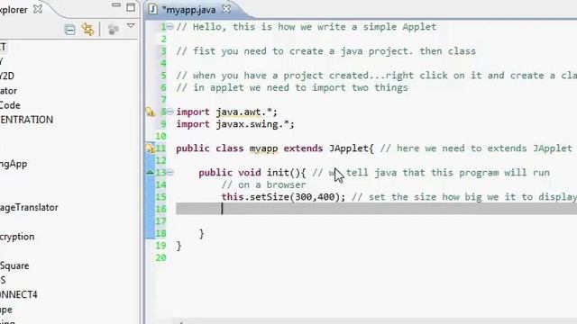 Simple JAVA Applet смотреть онлайн