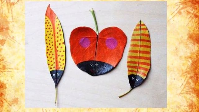 Картины из осенних листьев. смотреть онлайн