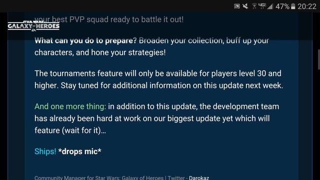 Game Update PVP and Ships ?!? Star Wars Galaxy of Heroes swgoh смотреть онлайн