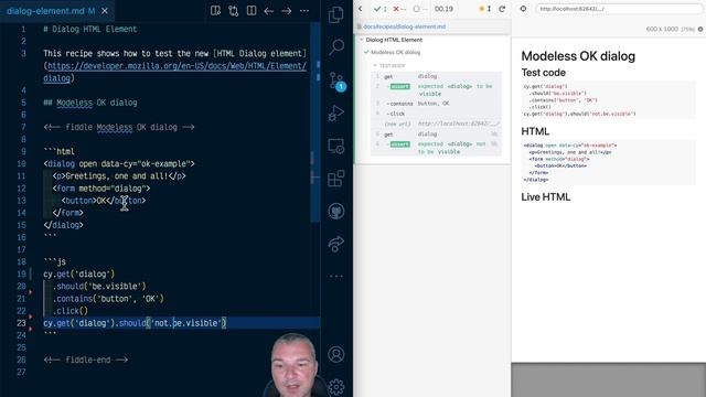 Test The HTML Dialog Element Using Cypress смотреть онлайн