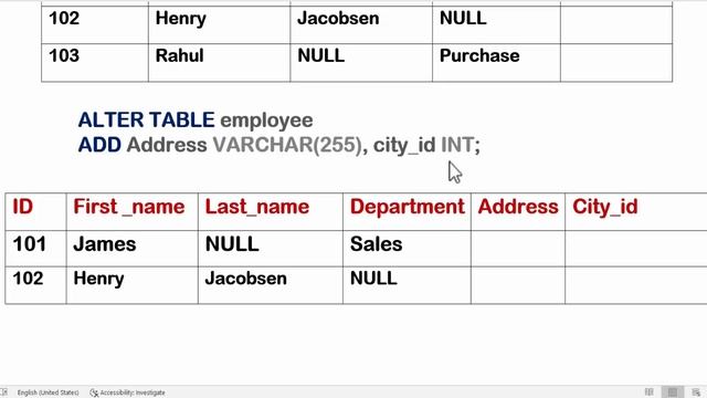 how to add, delete/drop column in MySql, SqlServer | change data type of a column | ALTER TABLE смотреть онлайн