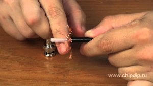 Монтаж BNC разъема на кабель