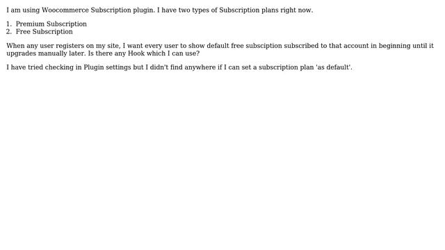 How to subscribe free subscription on user registration in woocommerce subscription plugin? смотреть онлайн