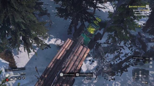 SnowRunner - Прохождение миссии ( Доставка по плато ) Часть 3. Maine, USA - Challenging game mode смотреть онлайн