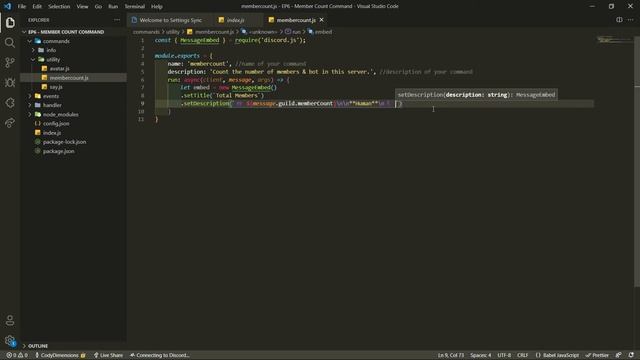 Member Count Command | Discord.JS v13 Tutorial #6 смотреть онлайн