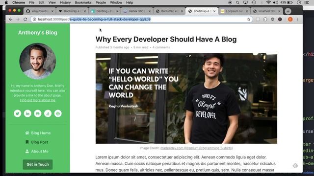 Node & Express JS Tutorial - Blog Site | Post Page смотреть онлайн