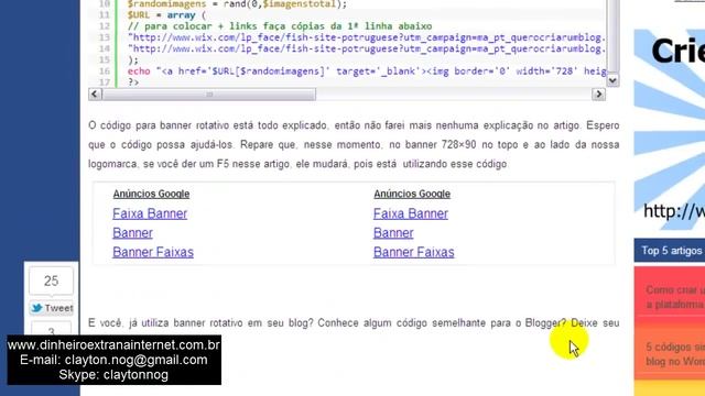 Como criar um banner rotativo - Wordpress смотреть онлайн
