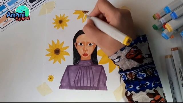 ارسم معي ? رسمة مسرعة باستخدام Finecolour marker смотреть онлайн