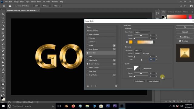 GOLD TEXT Effect Photoshop | How To Make Gold Text in Adobe Photoshop | Short Photoshop Tutorial смотреть онлайн