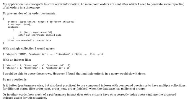 Databases: Mongodb performance: compound query vs moving to other collection смотреть онлайн