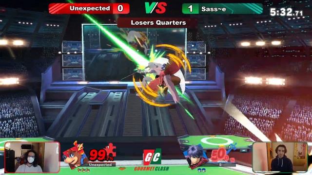 Gourmet Clash #48 - Sass~e (Ike) vs Unexpected (Banjo) Losers Round 3 - Ultimate Singles смотреть онлайн