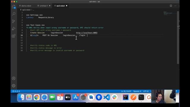 EP 3-2 Write First API Automation Script with Login API смотреть онлайн