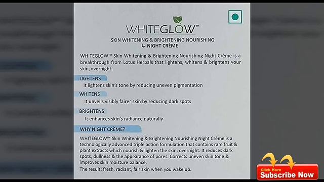 Lotus Whiteglow night cream small review in hindi смотреть онлайн