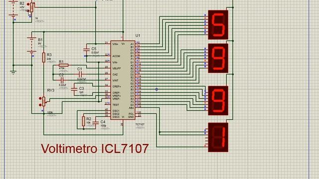 ICL7107 Voltmeter смотреть онлайн
