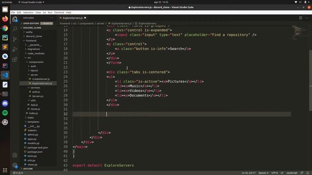 Django and ReactJS together - Server app explore servers component | 16 смотреть онлайн