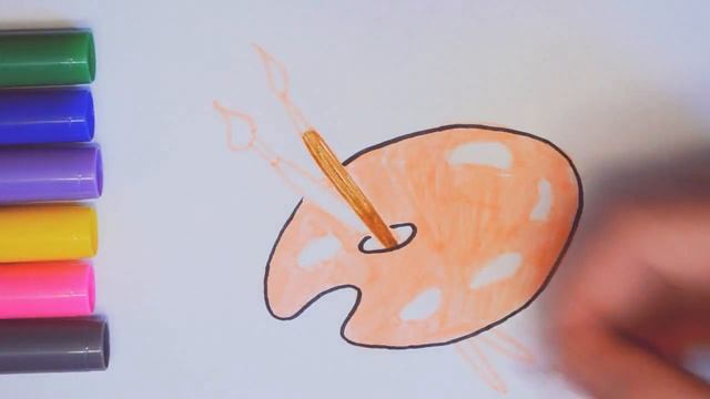 Чем рисуют художники? Как нарисовать материалы художника - кисти, краски, палитру. смотреть онлайн