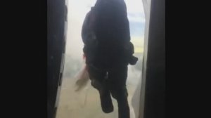 Прыжок с парашютом от первого лица из самолёта ИЛ-76