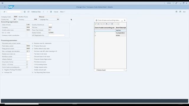 38b. SAP Глобальные настройки балансовой единицы \ CC global settings смотреть онлайн