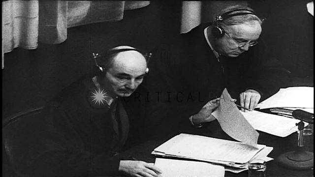 Herman Goering answers the questions of a prosecutor in German during the war cri...HD Stock Footag смотреть онлайн