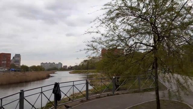 Мытищи 3883 река Яуза, Яузская аллея весна день