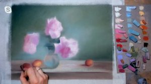 Нежный натюрморт с пионами, Живопись онлайн, Марина Юкиш