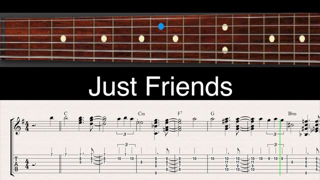 Just Friends | Solo Jazz Guitar Tabs смотреть онлайн