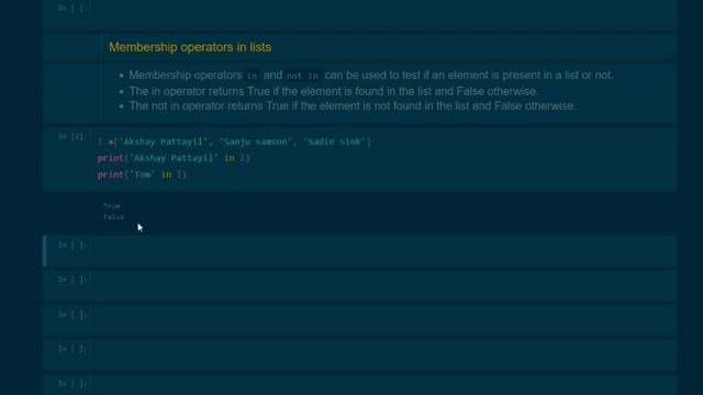 Membership Operators in Python Lists: A Comprehensive Guide | Python membership operators malayalam смотреть онлайн
