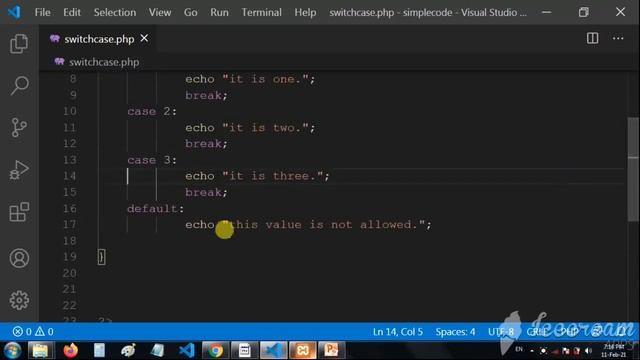 PHP switch case statement смотреть онлайн