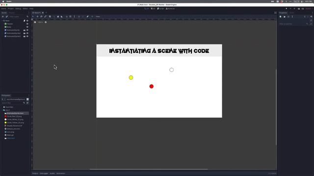 Godot Tutorial 05: Instantiating a Scene with Code смотреть онлайн