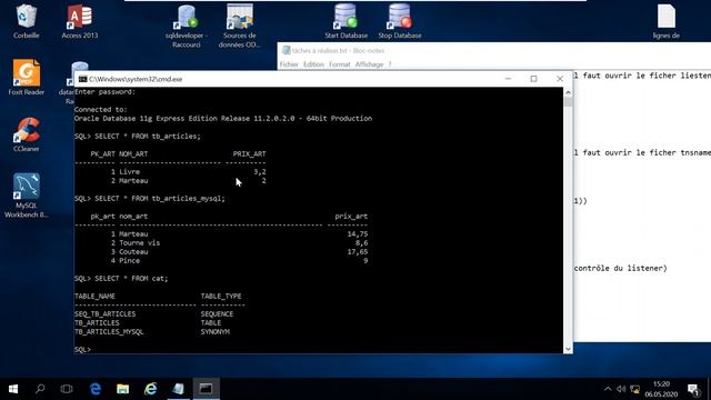 Lien entre une base Oracle et MySql смотреть онлайн