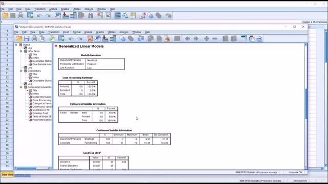 Poisson Regression Analysis in SPSS with Assumption Testing смотреть онлайн