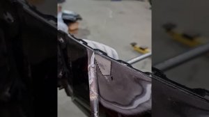 Ремонт бампера, сварка пластика феном и пластиковыми прутками.