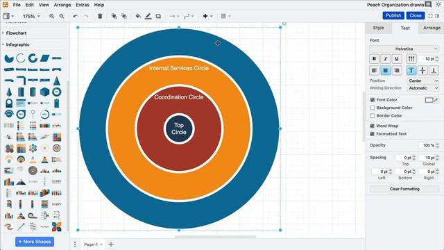 How to build a circular organizational chart in draw.io смотреть онлайн